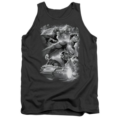 Jla-Atmospheric Adult Tank Top- Charcoal - Small