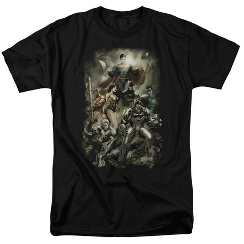 Jla-Aftermath Short Sleeve Adult 18-1 Tee- Black - Small