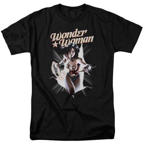 Jla-Ww Break Out Short Sleeve Adult 18-1 Tee- Black - Small
