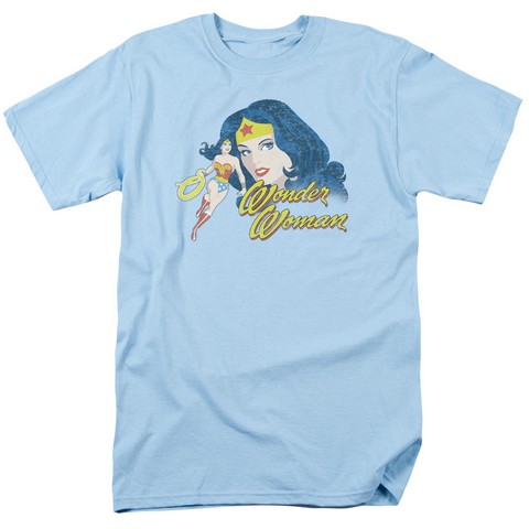 Jla-Portrait Short Sleeve Adult 18-1 Tee- Light Blue - 2X