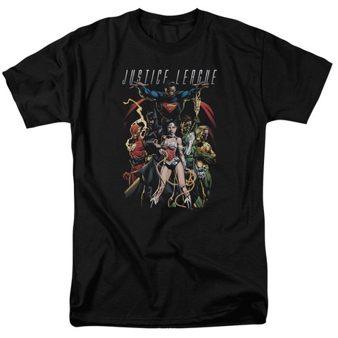 Jla-Dark Days Short Sleeve Adult 18-1 Tee- Black - 4X