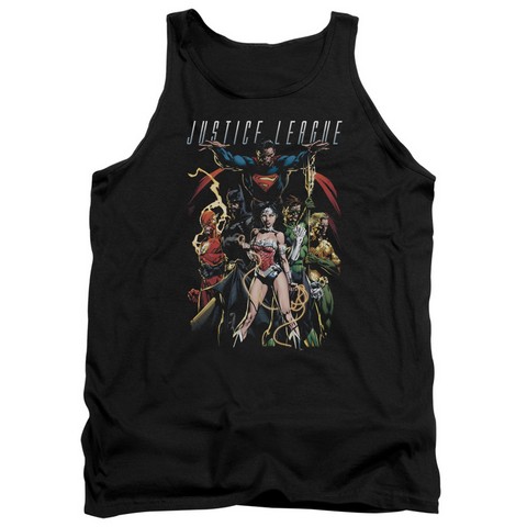 Jla-Dark Days Adult Tank Top- Black - XL