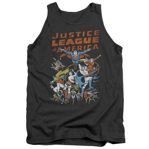Jla-Big Group Adult Tank Top- Charcoal - Small