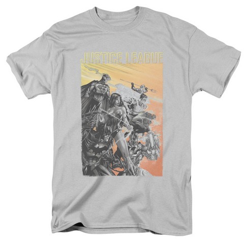 Jla-Red Dawn Short Sleeve Adult 18-1 Tee- Silver - Medium