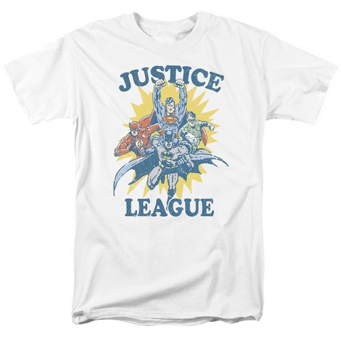 Jla-Lets Do This Short Sleeve Adult 18-1 Tee- White - Small
