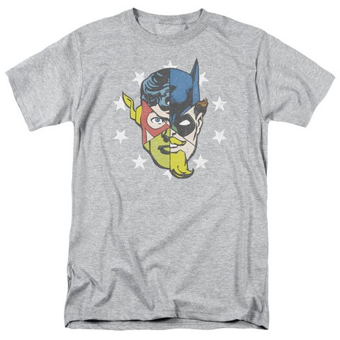 Jla-Face Off Short Sleeve Adult 18-1 Tee - Athletic Heather - Small