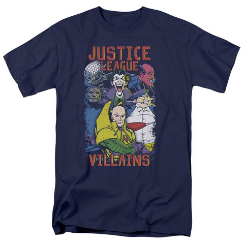 Jla-Justice For America Short Sleeve Adult 18-1 Tee- Navy - Medium