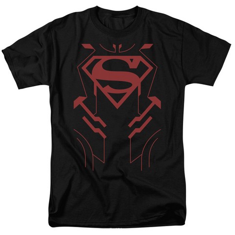 Jla-Superboy Short Sleeve Adult 18-1 Tee - Black - Medium