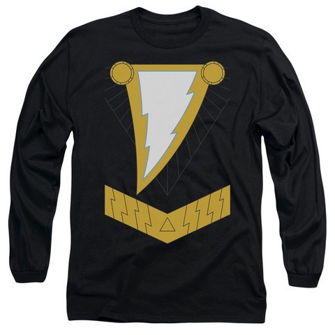 Jla-Black Adam Long Sleeve Adult 18-1 Tee, Black - Small