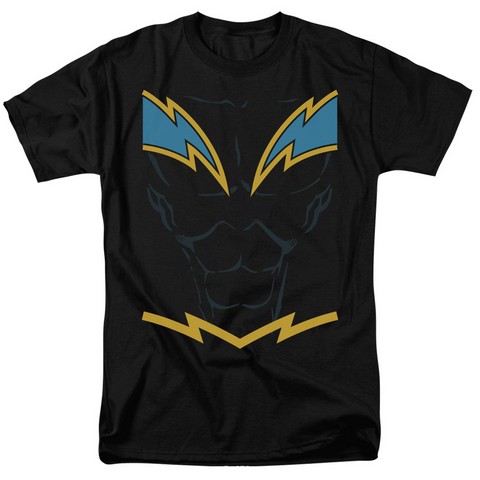 Jla-Black Lightning Short Sleeve Adult 18-1 Tee- Black - Medium