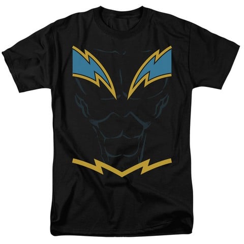 Jla-Black Lightning Short Sleeve Adult 18-1 Tee- Black - 4X