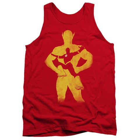 Jla-Flash Knockout Adult Tank Top, Red - 2X