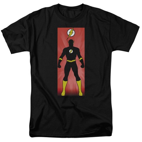 Jla-Flash Block Short Sleeve Adult 18-1 Tee - Black - 4X
