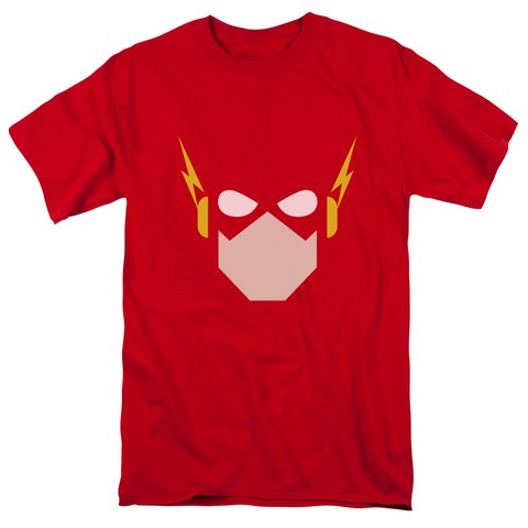 Jla-Flash Head Short Sleeve Adult 18-1 Tee - Red - 5X