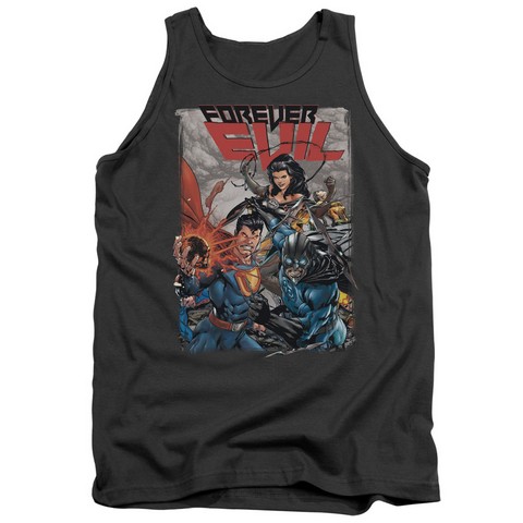 Jla-Crime Syndicate Adult Tank Top- Charcoal - Medium
