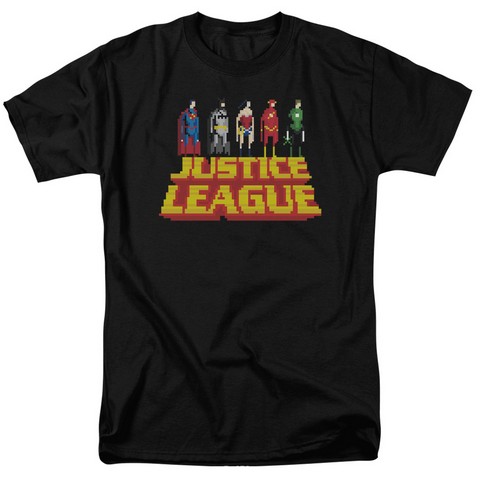 Jla-Standing Above Short Sleeve Adult 18-1 Tee- Black - Medium