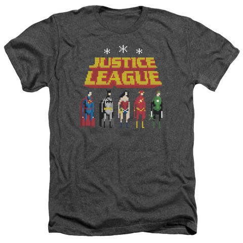 Jla-Standing Below Adult Heather Tee- Charcoal - Medium