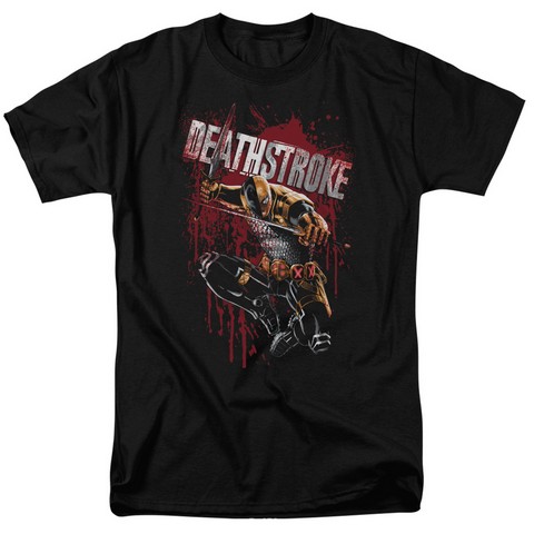 Jla-Blood Splattered Short Sleeve Adult 18-1 Tee- Black - Medium