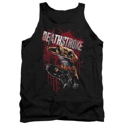 Jla-Blood Splattered Adult Tank Top- Black - Medium