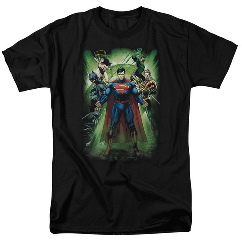 Jla-Power Burst Short Sleeve Adult 18-1 Tee- Black - Large