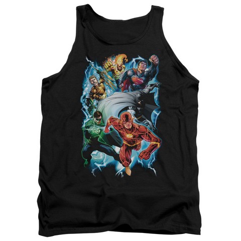 Jla-Electric Team Adult Tank Top- Black - Medium