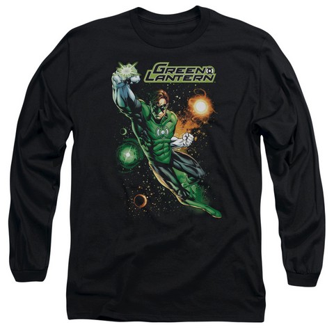 Jla-Galactic Guardian Long Sleeve Adult 18-1 Tee- Black - Medium