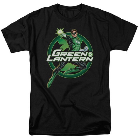 Jla-Lantern Glow Short Sleeve Adult 18-1 Tee- Black - 5X