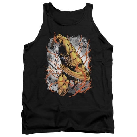 Jla-Reversed Adult Tank Top- Black - Small