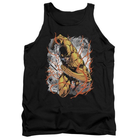 Jla-Reversed Adult Tank Top- Black - Medium