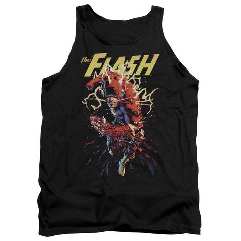 Jla-Ripping Apart Adult Tank Top- Black - Medium