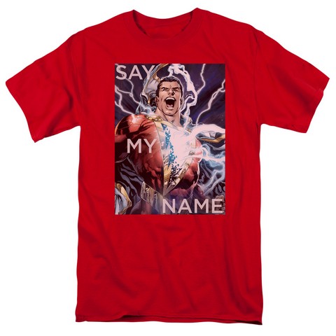 Jla-Say My Name Short Sleeve Adult 18-1 Tee- Red - Medium