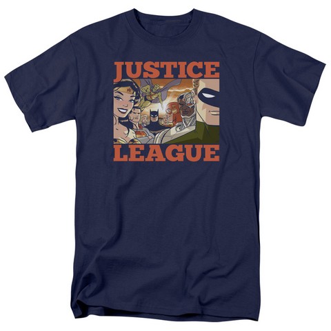 Jla-New Dawn Group Short Sleeve Adult 18-1 Tee- Navy - Medium