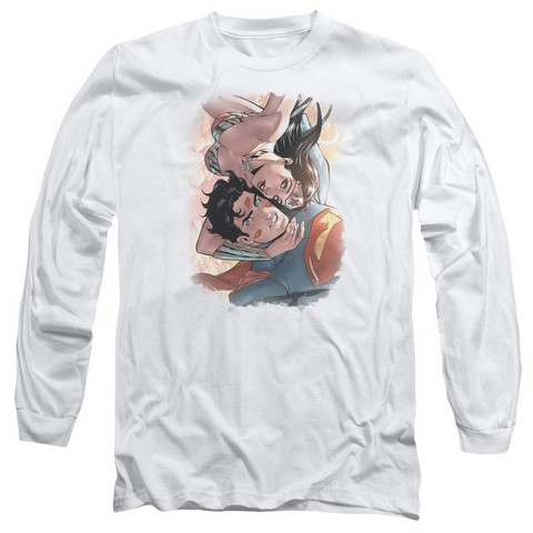 Jla-Love Birds Long Sleeve Adult 18-1 Tee- White - Medium