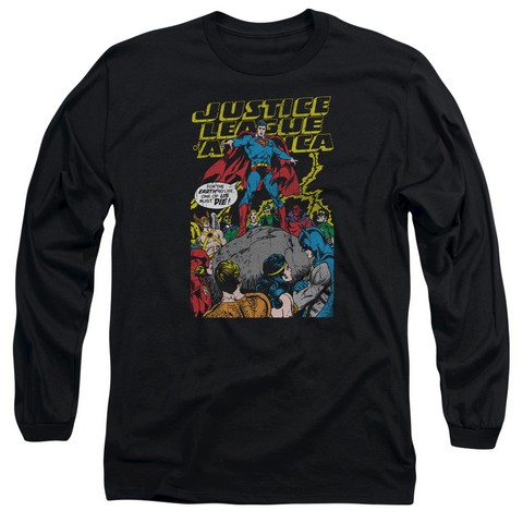 Jla-Ultimate Scarifice Long Sleeve Adult 18-1 Tee- Black - Medium