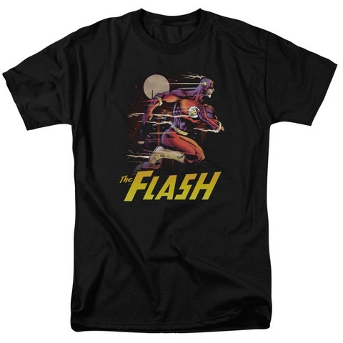 Jla-City Run Short Sleeve Adult 18-1 Tee- Black - Medium