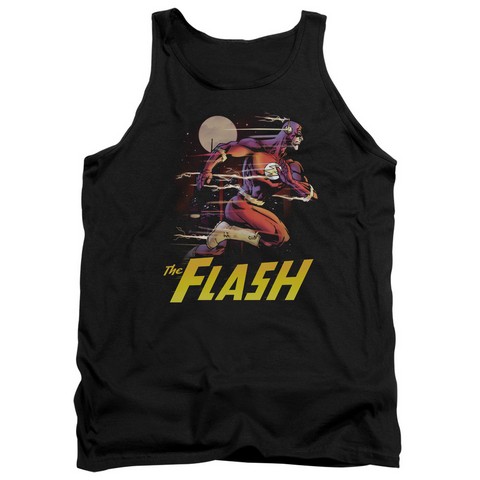 Jla-City Run Adult Tank Top- Black - Medium