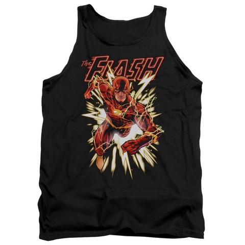 Jla-Flash Glow Adult Tank Top- Black - Large