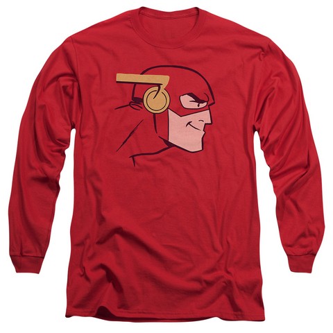 Jla-Cooke Head Long Sleeve Adult 18-1 Tee - Red - Medium