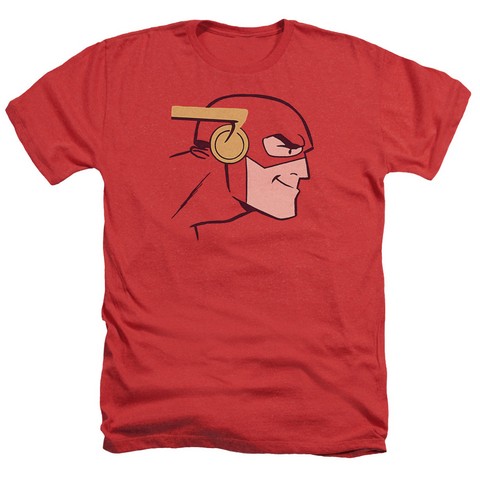 Jla-Cooke Head Adult Heather Tee - Red - 2X