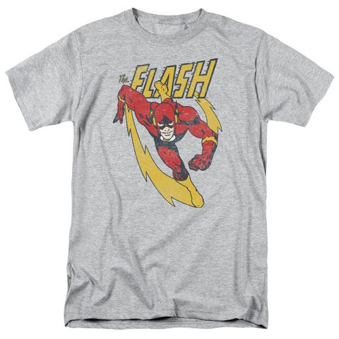 Jla-Lightning Trail Short Sleeve Adult 18-1 Tee- Athletic Heather - Small