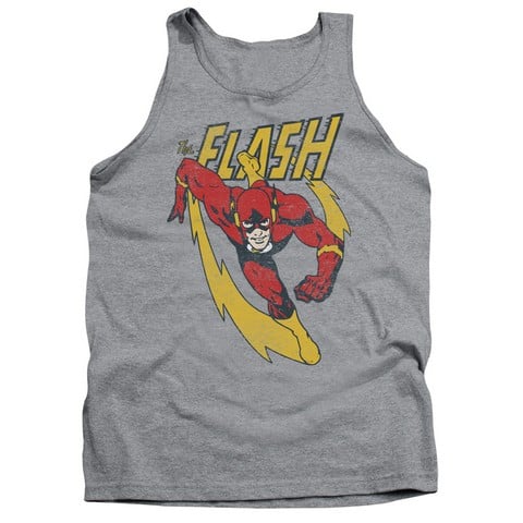 Jla-Lightning Trail Adult Tank Top- Athletic Heather - 2X