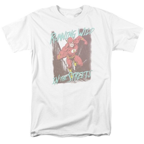 Jla-Running Wild Short Sleeve Adult 18-1 Tee- White - Medium