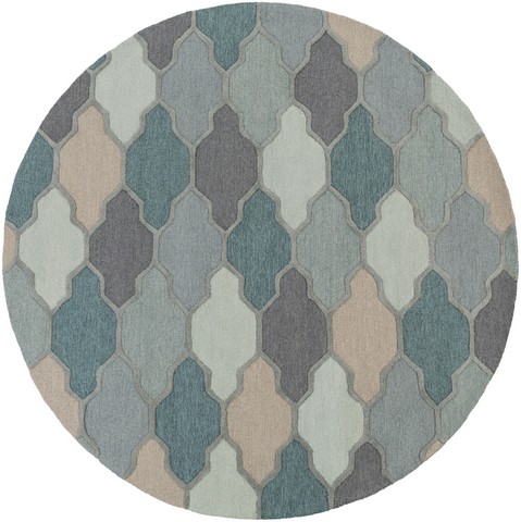 Picture of Artistic Weavers AWAH2036-8RD Pollack Morgan Round Hand Tufted Area Rug- Teal Multi - 8 ft.