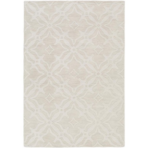 AWMP4017-46 Metro Ramona Rectangle Handloomed Area Rug- Ivory - 4 x 6 ft.