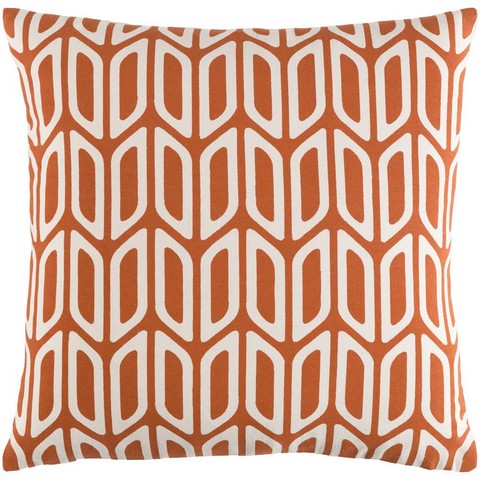 TRUD7133-1818D Trudy Nellie Throw Pillow Cover & Down Insert- Orange