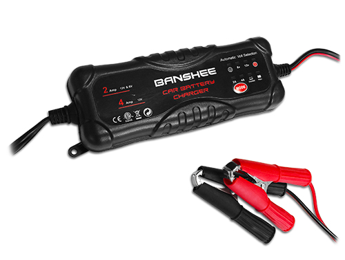 Picture of Banshee TE4-0225-806 MultiPurose 6 V-12 V Intelligent Battery Charger - 2 Amp Slow Charge 4 AMP