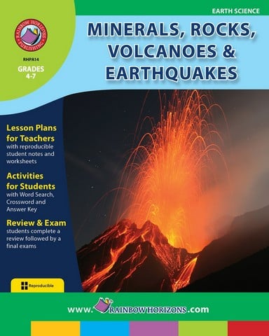 Minerals- Rocks- Volcanoes & Earthquakes - Grade 4 to 7