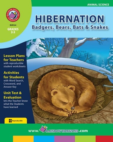 Publishing Inc. JSLA24 Hibernation: Badgers  Bears  Bats & Snakes Gr. 2-3