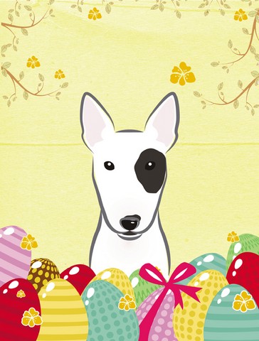 Bull Terrier Easter Egg Hunt Flag Garden