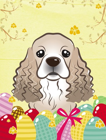 Cocker Spaniel Easter Egg Hunt Flag Garden
